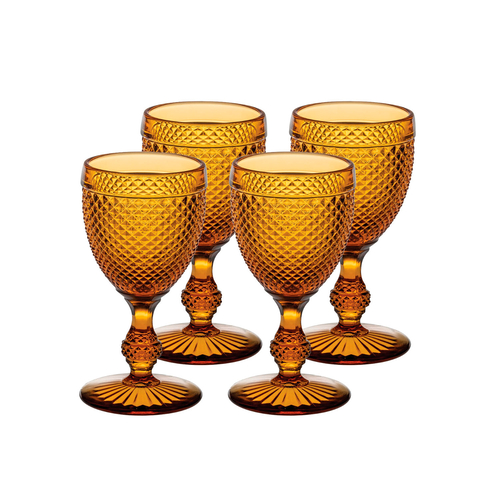 4 Copos de vinho tinto Bicos âmbar 210ml