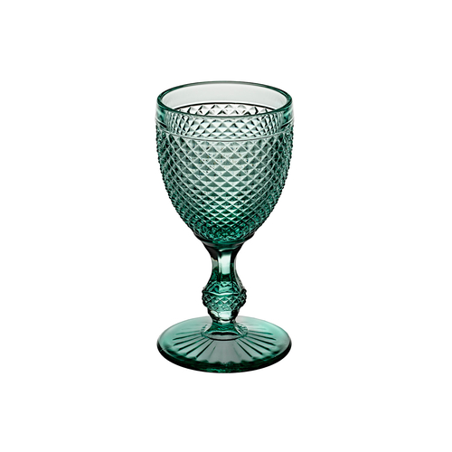 Set of 4 white wine goblets Bicos mint green 140ml