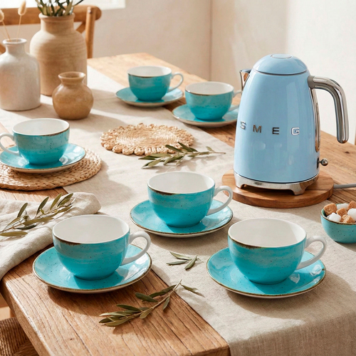 Rustic Blue Tea Set - SMEG & Rústico Edition