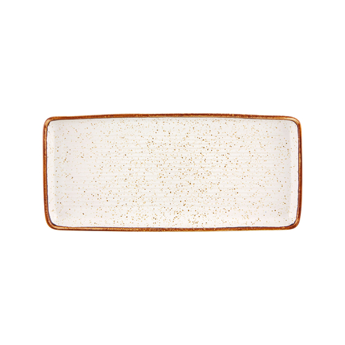 Travessa retangular Rustic Blend White 36,5x17cm