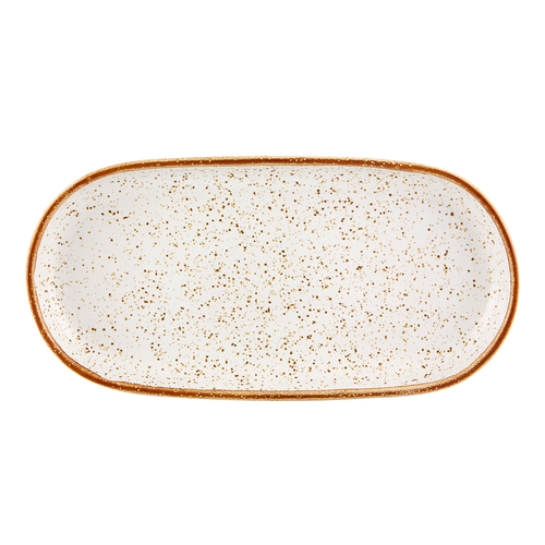 Oval Platter Rustic Blend white, 30 cm, Stoneware