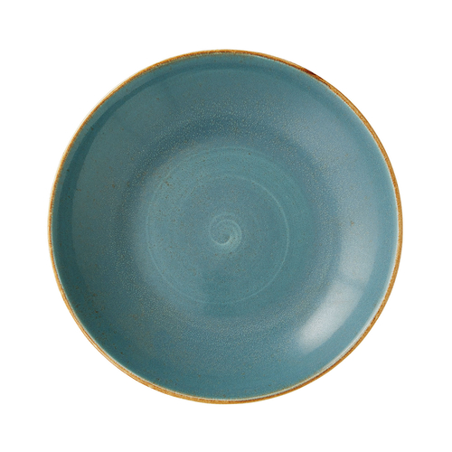 Craft Blue Deep Plate 25cm, Vitrified Porcelain