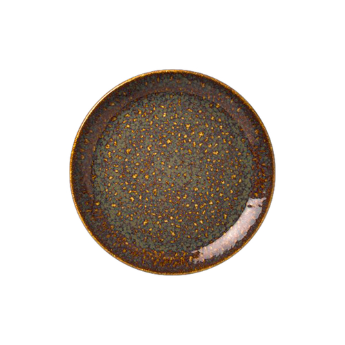 Vesuvius Amber Coupe Plate 20cm, Vitrified Porcelain