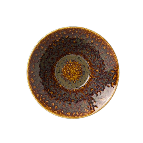 Vesuvius Essence Amber Bowl 17cm, Vitrified Porcelain