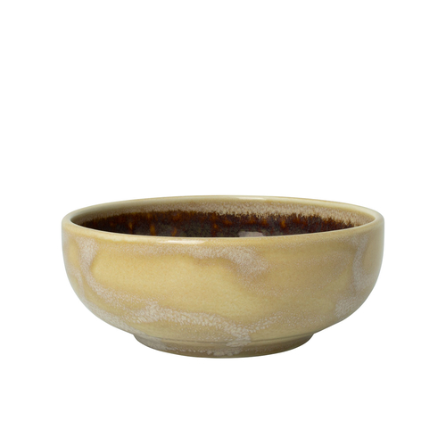 Aurora Vesuvius Amber 15cm Bowl, vitrified Porcelain