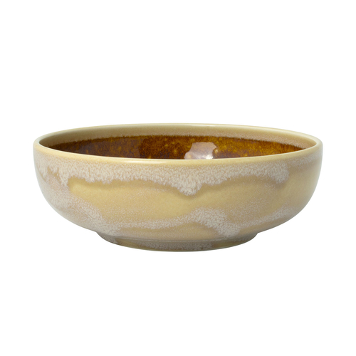 17cm Bowl Aurora Vesuvius Amber, vitrified Porcelain