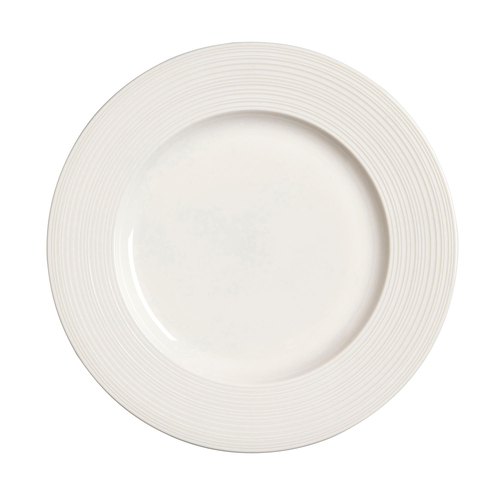 27cm Flat Plate, Concorde collection, white Porcelain, reinforced rim