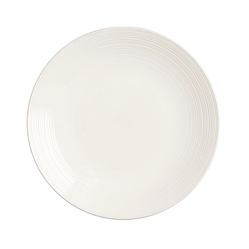 25cm Flat Plate, Concorde collection, white Porcelain with a smooth finish