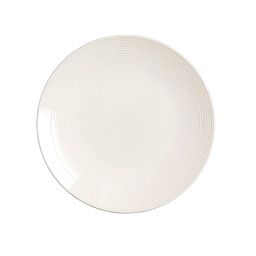 23cm Coupe Flat Plate, Concorde collection, white Porcelain with a smooth finish