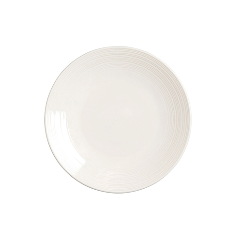20cm Coupe Flat Plate, Concorde collection, white porcelain with a smooth finish