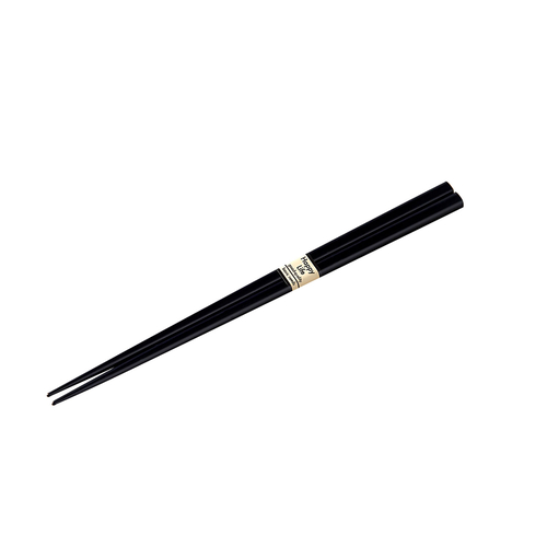Black lacquered chopsticks handmade in Japan, 23 cm, elegant craftsmanship
