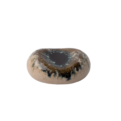 Chopstick holder, handmade ceramic, pebble shape, 4,5 cm