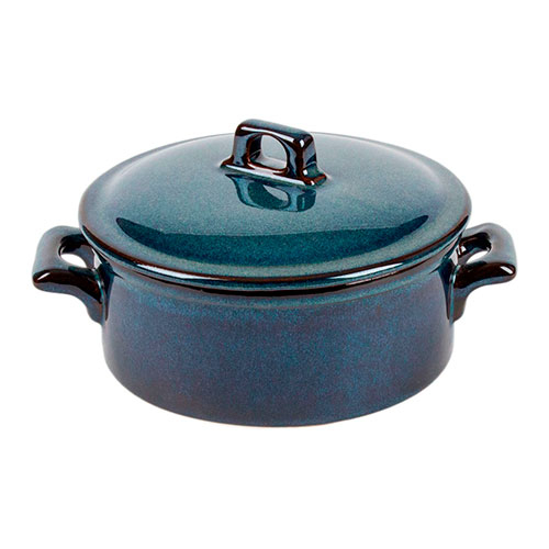 Mini Caçarola Grés Organic Azul para forno e micro-ondas