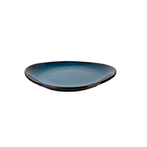 Oval dessert plate Organic Indian 21cm