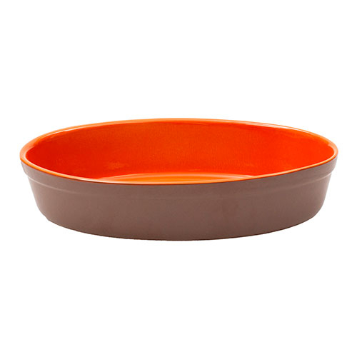 Oval baking dish Orange