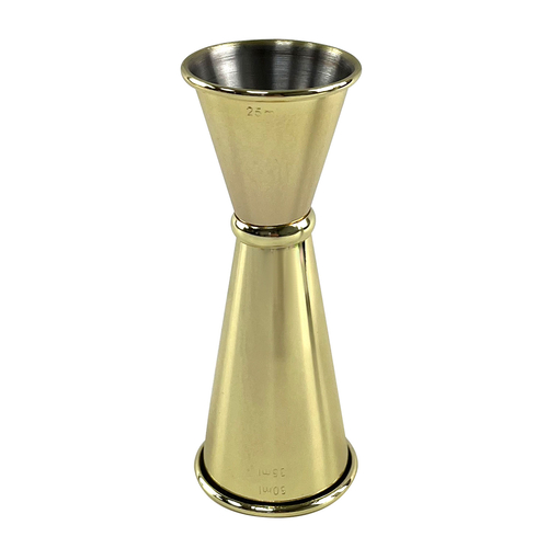 Medidor Dourado 25/35/50ml, Aço Inoxidável