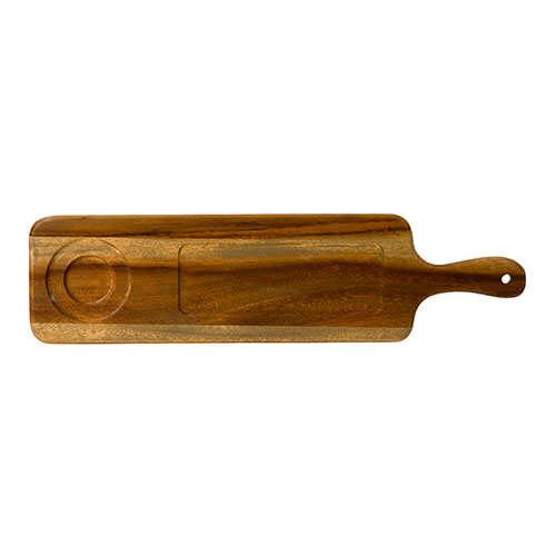 Acacia wood rectangle handled board