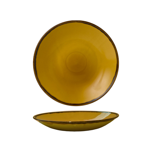 Harvest Mustard deep plate 25cm