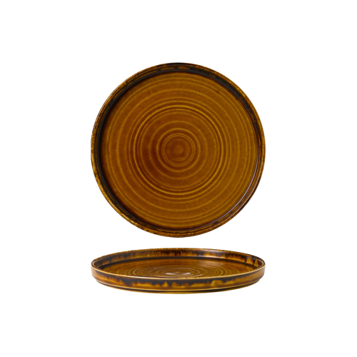 Harvest Brown dinner plate walled 21cm