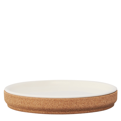 Ceramic and Cork side plate Alma Gémea Pearl 20 cm