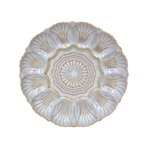 Cristal Appetizer Plate 25cm, fine stoneware with handcrafted crystal-inspired finish