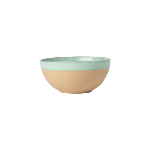 Arenito aqua Latte Bowl 16cm, 670 ml, recycled stoneware with handcrafted matte finish