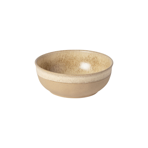 Arenito champagne Poke Bowl 18.5cm, 990ml, recycled stoneware with handcrafted matte finish