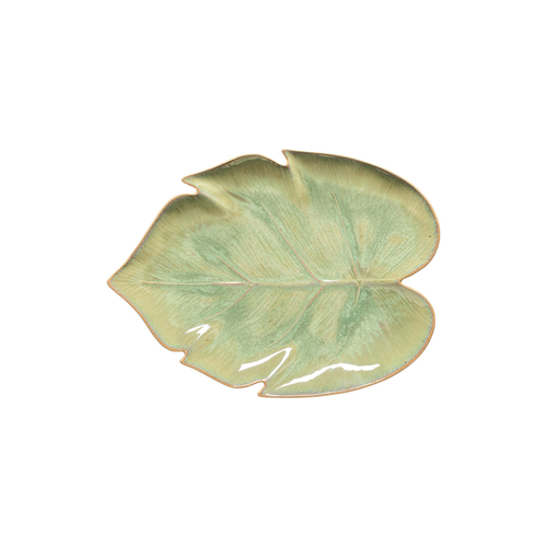 Marrakesh Monstera Leaf Platter 26.6 x 19.7 cm Eucalyptus Green
