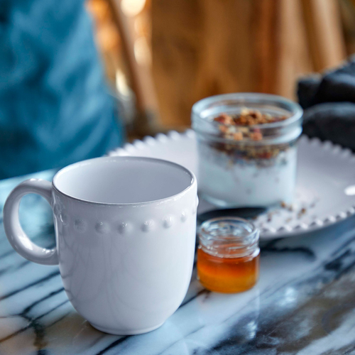 Pearl Mug 370 ml, fine stoneware with handcrafted finish