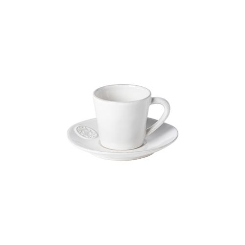 Saucer/Coffee Cup Nova White 16cm, Fine Stoneware