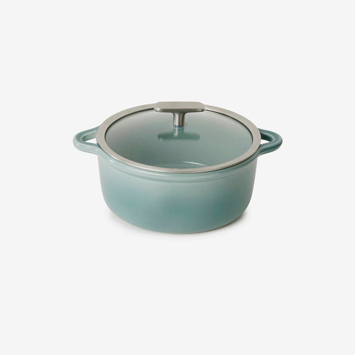 Bombance Green Casserole 22cm, vitrified Porcelain