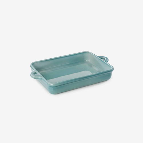Bombance Green Roasting Dish 34x25cm, vitrified Porcelain