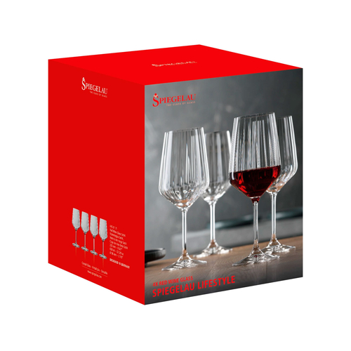 4 Lifestyle red wine glasses 630ml