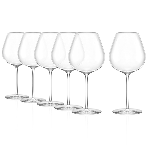 6 Burgundy Glasses Fino 807ml