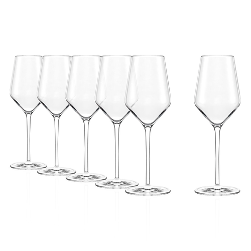 6 Quatrophil white wine Glasses 405ml