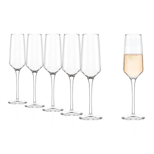 6 Experience Champagne Flutes 190ml