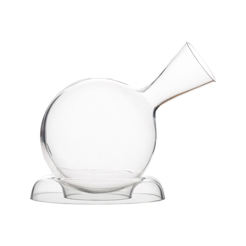 Decanter Earth Vulkanos 750ml em vidro cristalino, forma esférica e base anelar