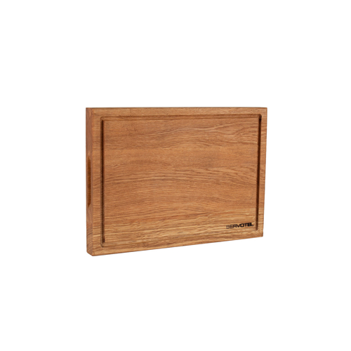 Tábua de cozinha madeira carvalho com sulco 31x19x3,5cm