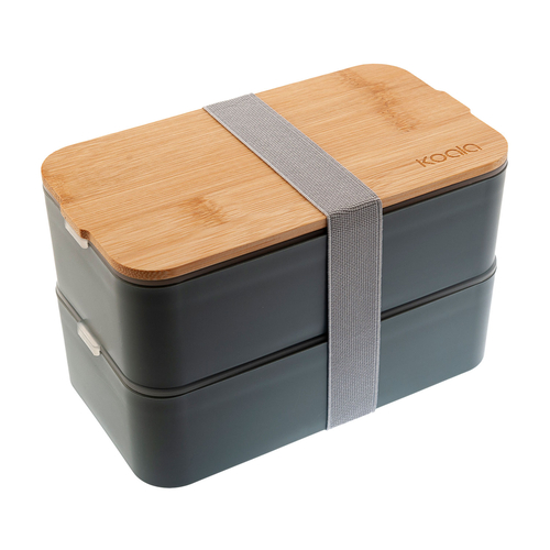 Marmita Hermética 2 compartimentos tampa, Bambu