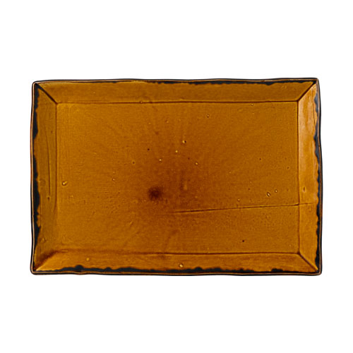 Harvest Brown rectangular serving plate