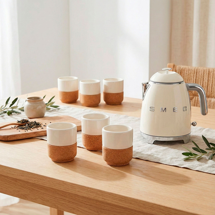Pearl Mini Tea Ritual Set - Alma Gémea & SMEG Cream Edition - SMEG Portugal | Exclusive Design Kitchen Packs - 5602737110592
