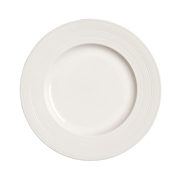 25cm Flat Plate, Concorde collection, white Porcelain with reinforced rim - Steelite - 5018461752388