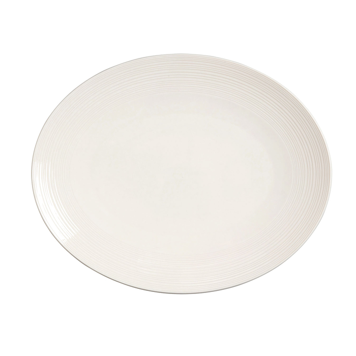 34cm Oval Coupe Plate, Concorde collection, white Porcelain with a smooth finish - Steelite - 5018461752234