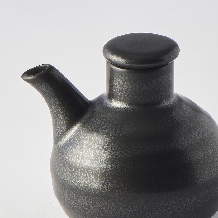 Jarro de Soja 150 ml, Cerâmica Japonesa Artesanal em Preto Mate - Made In Japan - 8594197823945