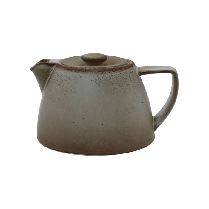 Eccentric teapot 66cl, Grey porcelain, Costa Verde - Costaverde - 5603578203580