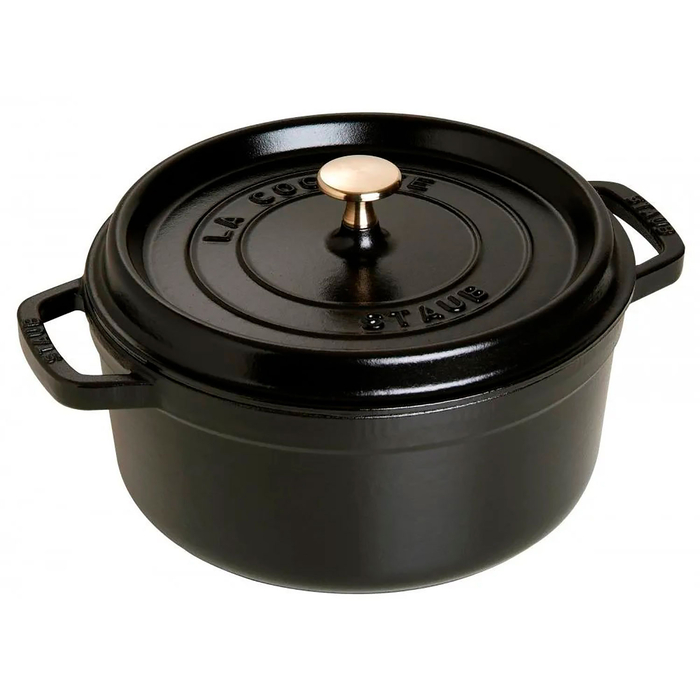 14cm Round Cocotte, Black Cast Iron - Staub - 3272341014252