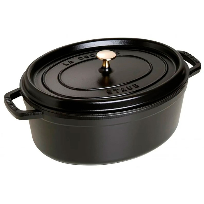 17cm Oval Cocotte, Black Cast Iron - Staub - 3272341017253