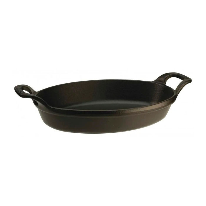 32cm Oval Oven Pan, Black Cast Iron - Staub - 3272343033237