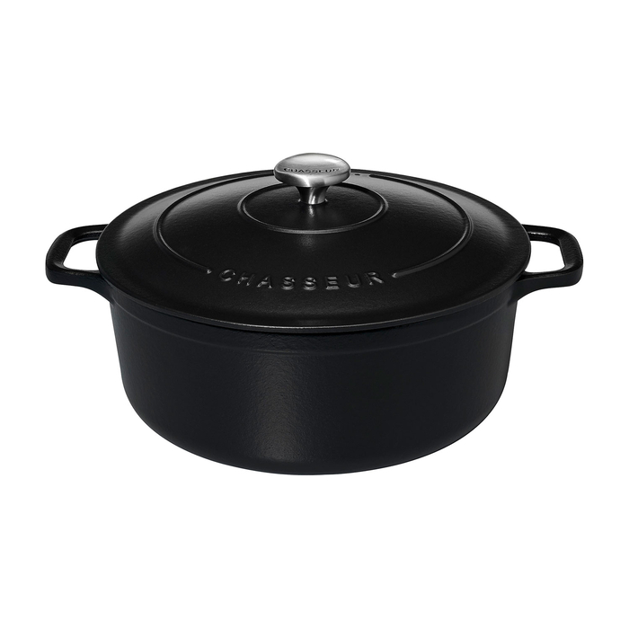 Caçarola redonda 20cm, preto, ferro fundido esmaltado - Chasseur - 3244334720013