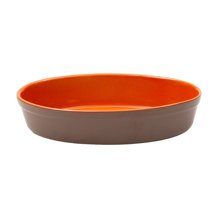 Assadeira grés 30x19cm oval Orange - Servotel - 5604256012715